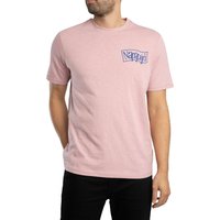 Pink Elior Back Graphic Relaxed T-Shirt by Napapijri with blue chest logo, short sleeves, and crew neck.