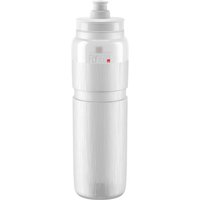 Clear Elite Fly water bottle, 950ml, with white cap and logo, ergonomic design, and textured grip.