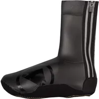Black Endura Freezing Point Overshoes II with reflective stripes, zipper closure, and durable toe and heel panels.