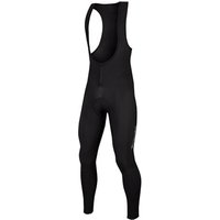 Black Endura FS260-Pro Thermo Cycling Bib Tights II with 600 Series Pad, featuring shoulder straps and sleek design.