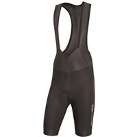 Black Endura FS260-Pro Thermo Cycling Bibshorts with 600 Series Pad, featuring shoulder straps and sleek design.