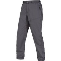 Gray Endura Hummvee cycling trousers with adjustable waistband and zippered pockets.