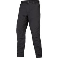 Black Endura Hummvee zip-off cycling trousers with adjustable waistband and removable lower legs.