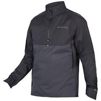 Black and gray Endura MT500 Lite pullover waterproof jacket with half-zip front and high collar.
