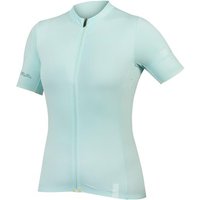 Light blue Endura Pro SL women's short sleeve cycling jersey with full front zipper and fitted design.