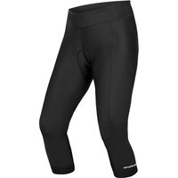 Black Endura Xtract women's cycling knickers with 400 Series Gel Pad, three-quarter length, elastic waistband.