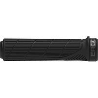 Black Ergon GD1 EVO bike grip with textured surface and ergonomic design, featuring a tapered end and ERGON logo.