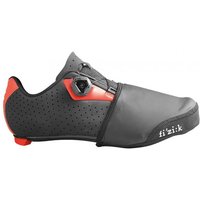 Black and red Fizik Toe Cover with perforated design, sleek fit, and Fizik logo on the front.