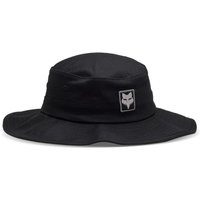 Black Fox Clothing sun hat with wide brim and embroidered fox logo on the front.