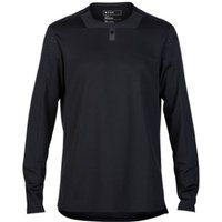 Black Fox Clothing Defend long sleeve MTB cycling jersey with buttoned collar and breathable fabric.
