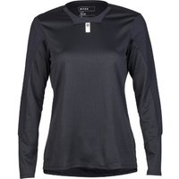 Black Fox Clothing Defend women's long sleeve MTB cycling jersey with crew neck and breathable fabric.