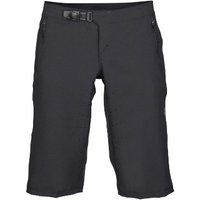 Black Fox Clothing Defend women's MTB cycling shorts with adjustable waistband and knee-length design.