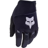 Black Fox Clothing Dirtpaw Kids MTB gloves with white fox logo and padded long fingers.