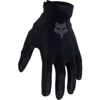 Black Fox Clothing Flexair MTB gloves with long fingers and a silver fox logo on the back.