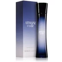 Giorgio Armani Code Femme Eau De Parfum 30ml, sleek black and blue gradient bottle with matching box.