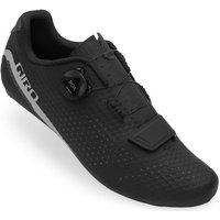 Black Giro Cadet Road Shoes, size 42, with textured surface, Velcro strap, and BOA dial closure.