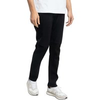 Black slim-fit jeans by Jack & Jones, featuring a classic five-pocket design and tapered legs.