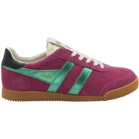 Gola Elan Glitz Suede Women's Fuchsia/Emerald/Black Trainers - image 2