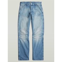 Gstar Elwood Regular Jeans, medium blue, 34L, with faded wash and articulated knee design.
