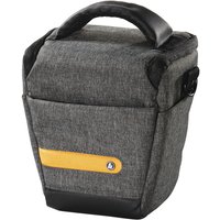 Grey Hama Terra Beltpack case with black handle, yellow accent, front pocket, and padded sides.
