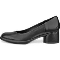Black ECCO Sculpted Lx 35 heels with rounded toe and block heel design.