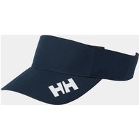 Navy Helly Hansen Crew Visor 2.0 with white HH logo on front, adjustable strap, and curved brim.