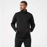 Black Helly Hansen men's fleece outdoor jacket, full zip, high collar, long sleeves, size 2XL.