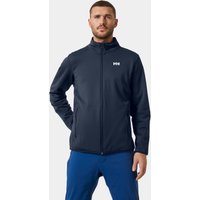 Navy Helly Hansen men's fleece jacket, full zip, high collar, logo on chest, size XL.