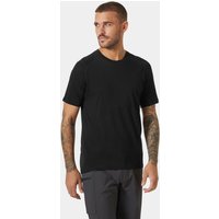 Black Helly Hansen Men’s Durawool T-shirt, short sleeves, crew neck, worn by model, size S.