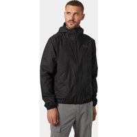 Black Helly Hansen men's Verglas jacket, 2XL, with hood, front zipper, and logo on chest.