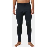 Black Helly Hansen sailing trousers with reinforced knees, elastic waistband, and slim fit design.