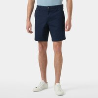 Navy Helly Hansen men's chino shorts, size 34, with belt loops, button closure, and side pockets.