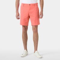 White Helly Hansen men's Bryggen chino shorts, size 34, with front button closure and side pockets.