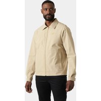 Beige Helly Hansen men's coach jacket in XL, featuring a collared design, front zipper, and side pockets.