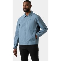 Navy Helly Hansen men's coach jacket, size S, with front zipper, collar, and subtle logo on chest.