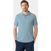 Navy Helly Hansen men's polo shirt, short sleeves, quick-dry fabric, three-button placket, size S.