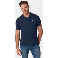 Navy Helly Hansen men's polo shirt, short sleeves, quick-dry fabric, small logo on chest, size M.