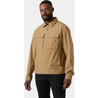 Brown Helly Hansen men's lightweight jacket, 2XL, with front zipper, two chest pockets, and a collared design.
