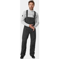 Grey Helly Hansen men's sailing salopette with adjustable black straps and reinforced knee patches.