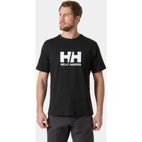 Black Helly Hansen Men's Logo T-shirt 3.0, size 2XL, with large white "HH" logo and "Helly Hansen" text on chest.