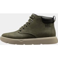 Brown Helly Hansen Pinehurst leather sneaker boots, size 7.5, with lace-up front and cushioned sole.