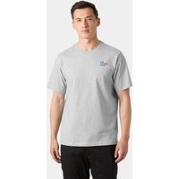Grey Helly Hansen men's T-shirt, short sleeves, crew neck, small logo on chest, size L.