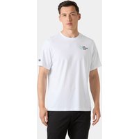 White Helly Hansen men's T-shirt with The Ocean Race logo on chest, short sleeves, crew neck, size XL.