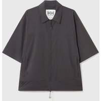 Black Helly Hansen unisex ARC zip shirt, XL, with short sleeves, front zipper, and two side pockets.