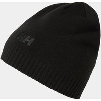 Black Helly Hansen jersey knit beanie with ribbed edge and subtle HH logo on the side.