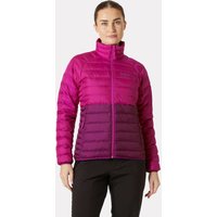 Purple Helly Hansen women's Banff insulator jacket, quilted design, full zip, high collar, size XL.