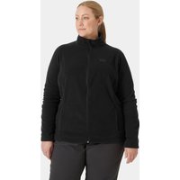Black Helly Hansen women's fleece jacket, full-zip, high collar, long sleeves, plus size 3X.
