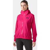 Pink Helly Hansen women's Verglas jacket, hooded with front zipper, lightweight design, size XL.