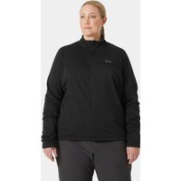 Black Helly Hansen women’s fleece jacket, full-zip, long sleeves, high collar, size 2X.
