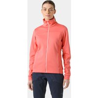 Pink Helly Hansen women's fleece jacket, smooth slickface, high collar, full zip, size S.